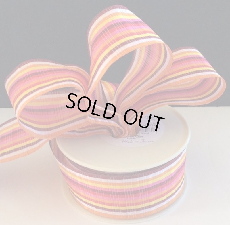 画像1: フランス製　ヴィンテージワイヤー入りリボン　SALE! (1)