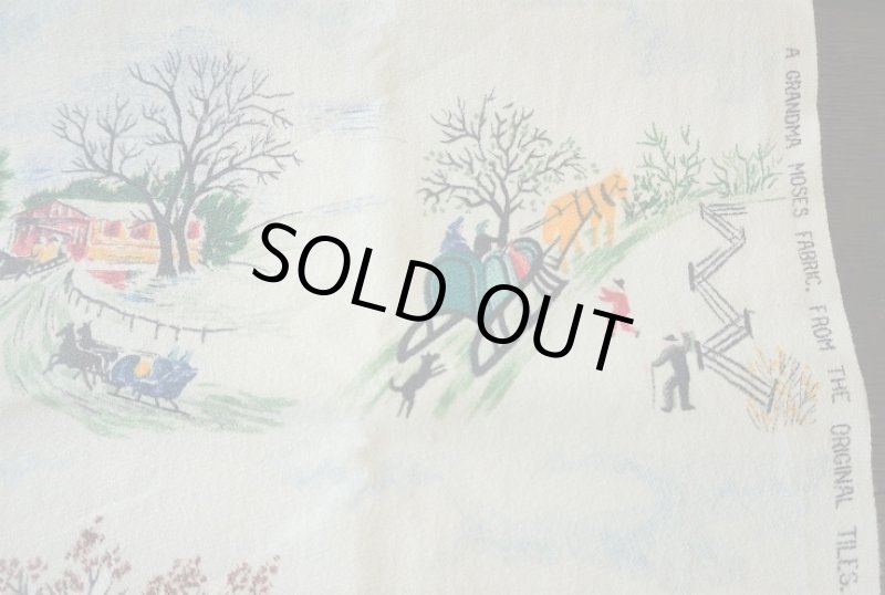 画像2: アメリカ製　ヴィンテージファブリック　グランマモーゼス (2)