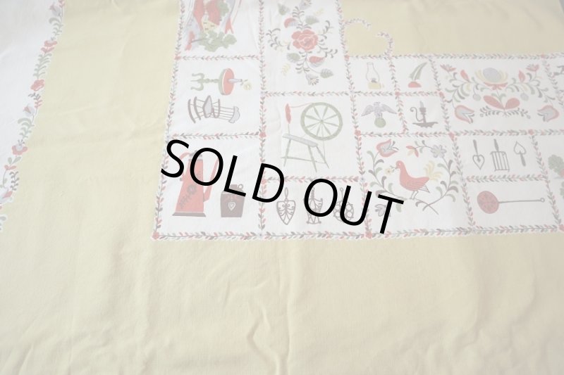 画像2: アメリカ製　ヴィンテージファブリック　テーブルクロス (2)