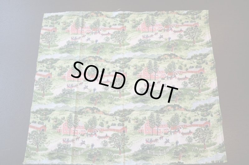 画像2: アメリカ製　ヴィンテージファブリック　グランマモーゼス (2)