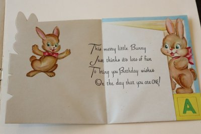 画像1: アメリカ製　ヴィンテージギフトカード  　１歳