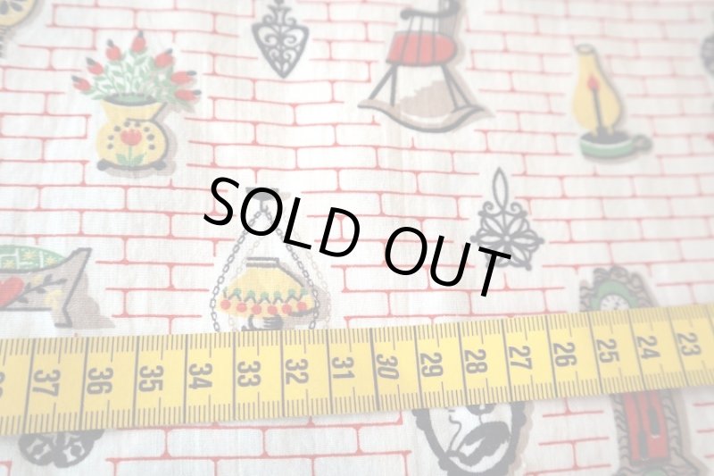 画像2: アメリカ製　ヴィンテージファブリック　キッチン  (2)