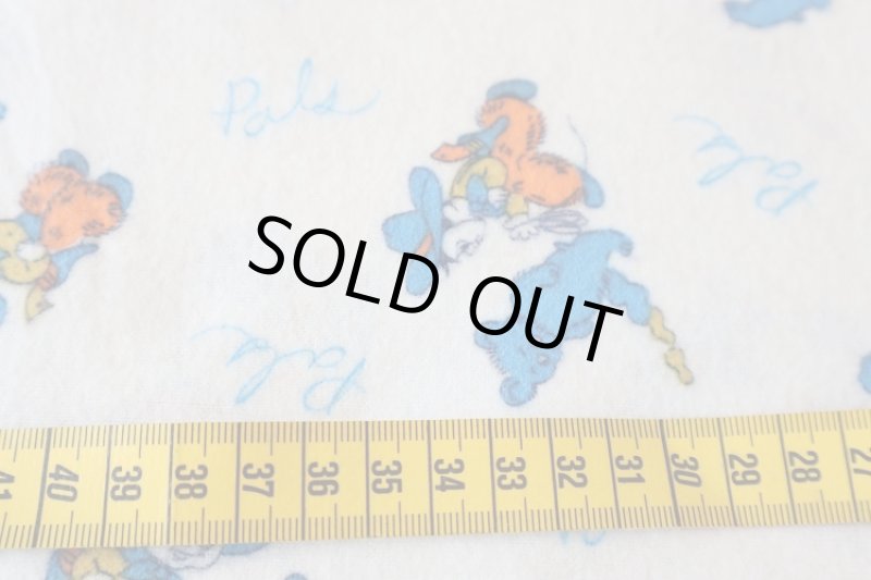 画像2: アメリカ製　ヴィンテージファブリック　コットンフランネル　ブルーベア (2)