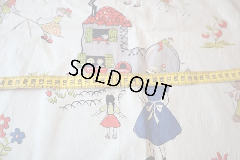 画像2: アメリカ製　ヴィンテージファブリック　ナーサリーライム (2)