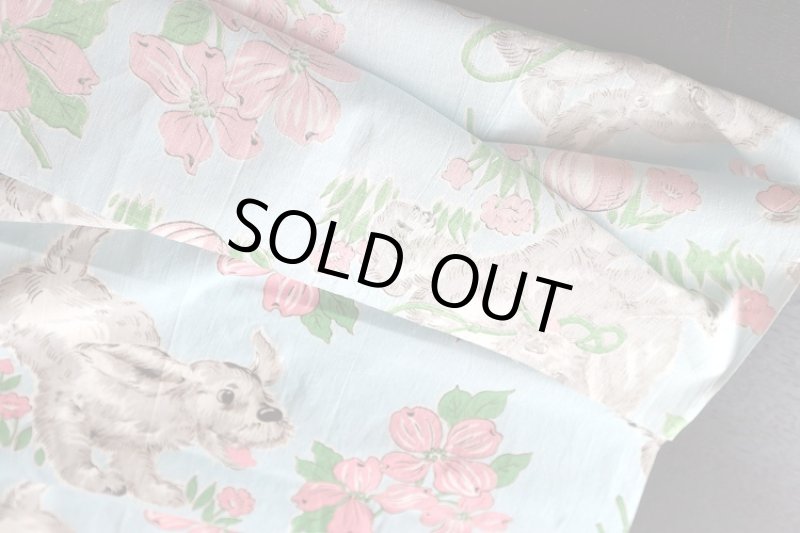 画像2: アメリカ製　ヴィンテージファブリック　パピー　子犬 (2)