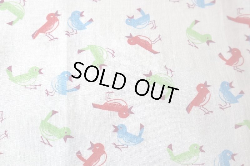 画像2: アメリカ製　ヴィンテージフィードサック　小鳥 (2)