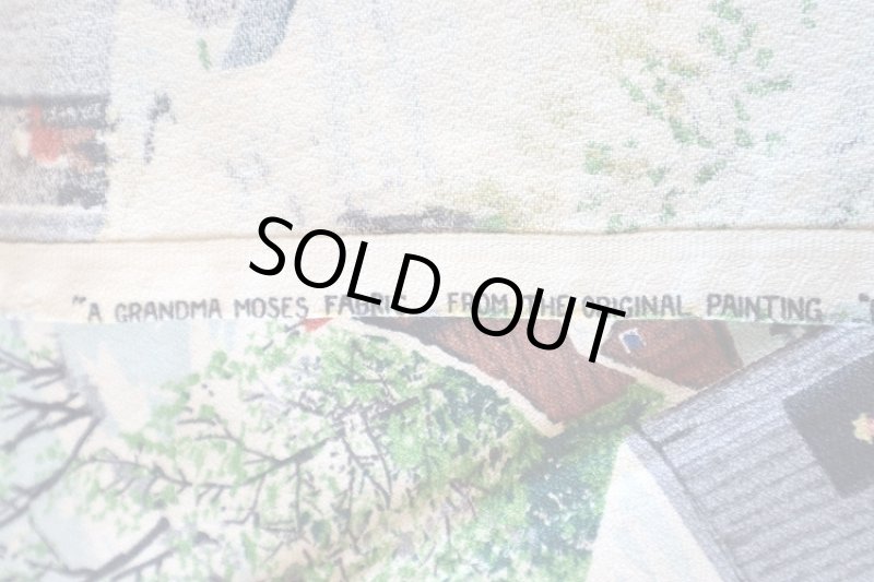 画像2: アメリカ製　ヴィンテージファブリック　グランマモーゼス (2)