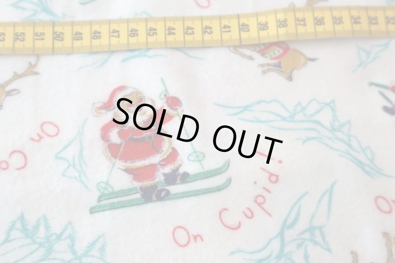 画像2: アメリカ製　ヴィンテージファブリック　フランネル　サンタ (2)