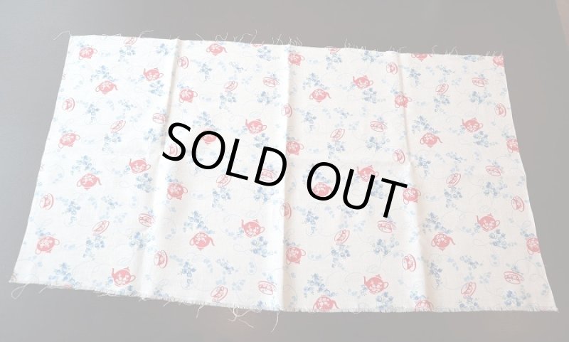 画像2: アメリカ製　ヴィンテージフィードサック　ポット (2)