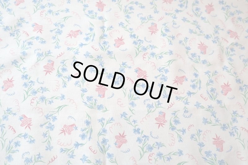 画像1: アメリカ製　ヴィンテージフィードサック　フラワーポット　 (1)