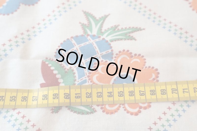 画像3: アメリカ製　ヴィンテージフィードサック　パイナップル  (3)