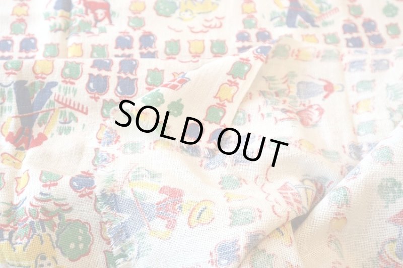 画像2: アメリカ製　ヴィンテージフィードサックファブリック　ファーマー (2)