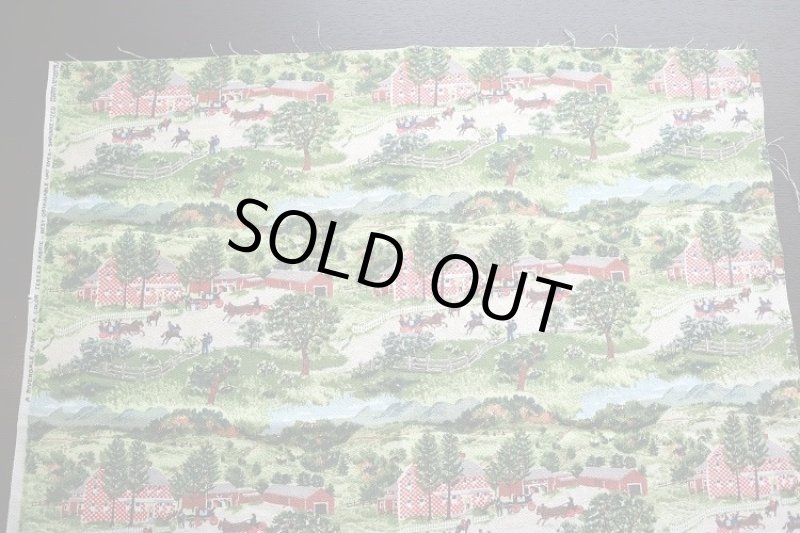 画像2: アメリカ製　ヴィンテージファブリック　グランマモーゼス (2)