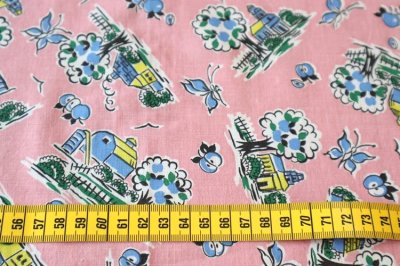 画像1: アメリカ製　ヴィンテージファブリック　ファーム