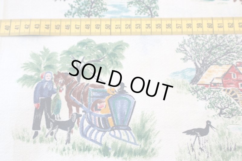 画像2: アメリカ製　ヴィンテージファブリック　グランマモーゼス (2)