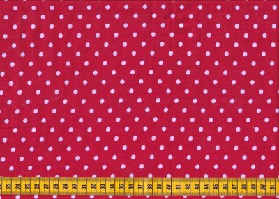 画像1: アメリカ製　ヴィンテージ　ファブリック  赤ドット