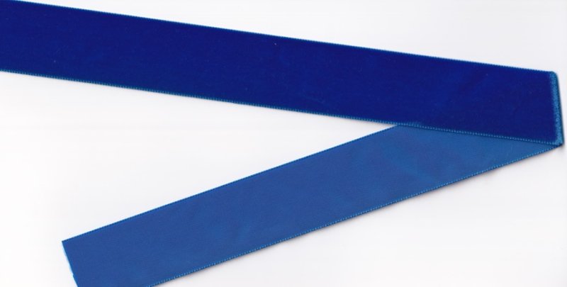 画像1: スイス製　ベルベットリボン　royal (1)