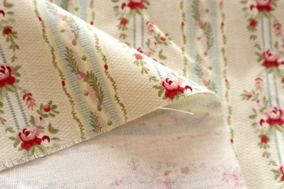 画像2: アメリカ製　ヴィンテージファブリック　flower stripe