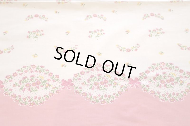 画像1: アメリカ製　ヴィンテージ　ファブリック  フローラルボーダー (1)