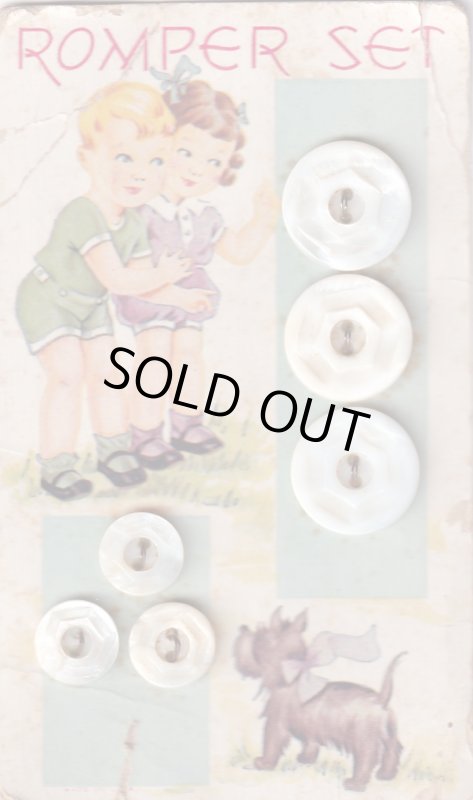 画像1: アメリカ製ヴィンテージボタンシート　子供達 (1)