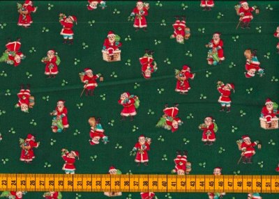 画像1: アメリカ製　ヴィンテージファブリック 　クリスマス　サンタ