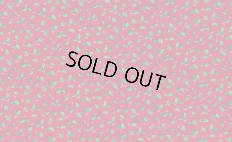 画像1: アメリカ製　ヴィンテージファブリック　クリスマス　ヒイラギ (1)