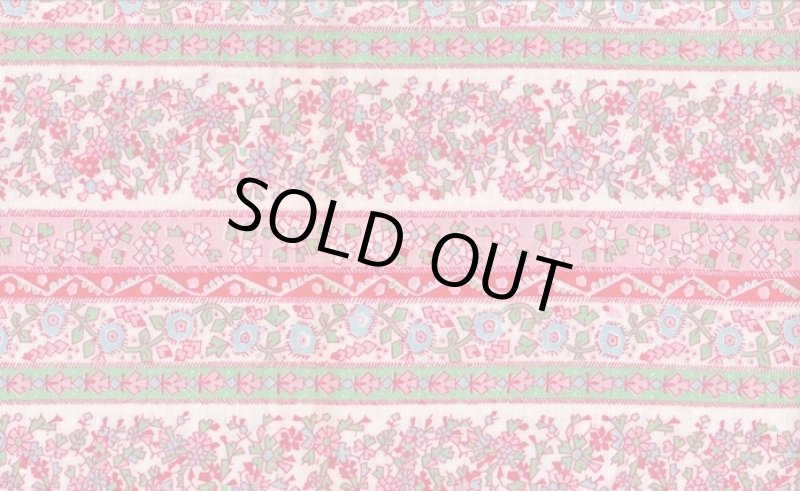 画像1: アメリカ製　ヴィンテージフィードサック　フローラルボーダー　SALE！ (1)