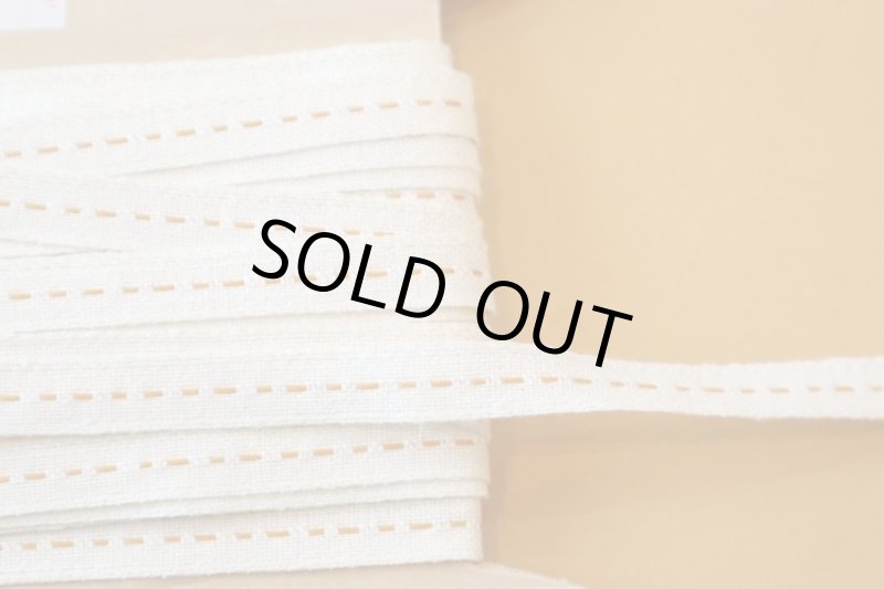 画像1: フランス製　ヴィンテージ　リネン　テープ (1)