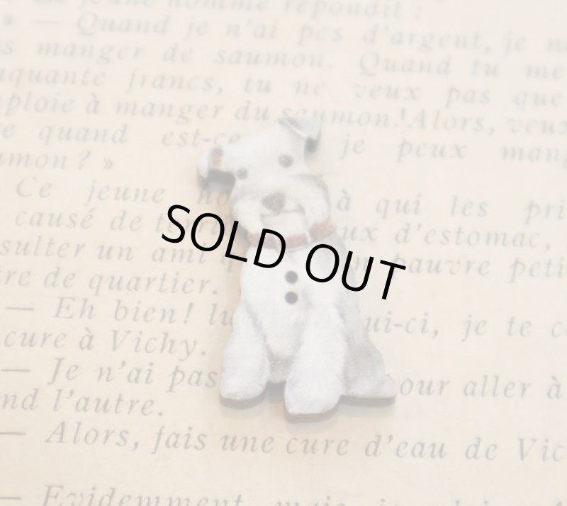 画像1: フランス製　アトリエボヌールドゥジュール　ボタン　フォックステリア (1)