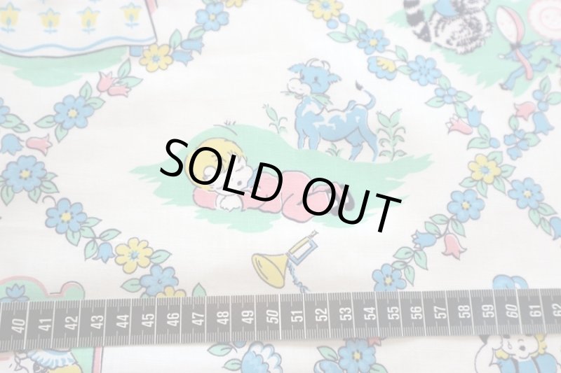 画像4: アメリカ製　ヴィンテージファブリック　ナーサリーライム (4)