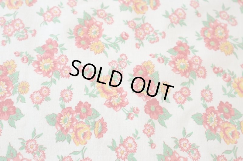 画像1: アメリカ製　ヴィンテージフィードサック フラワー (1)