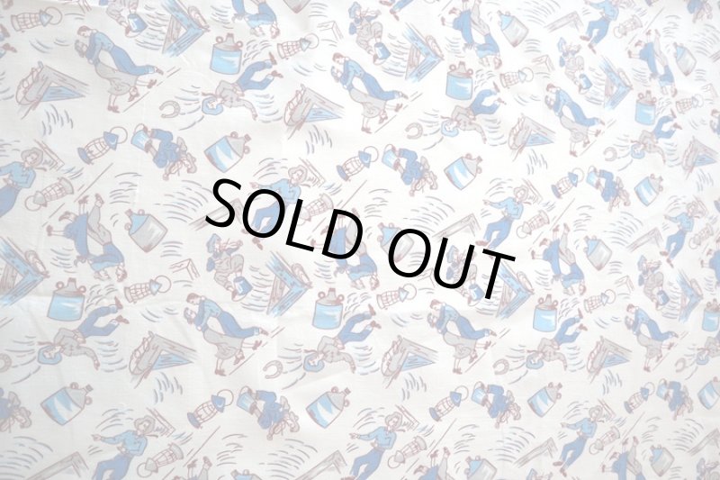 画像1: アメリカ製　ヴィンテージフィードサック　ダンス (1)