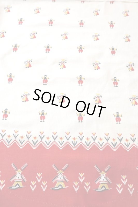 画像2: アメリカ製　ヴィンテージフィードサック　ダッチボーダー (2)