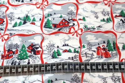 画像1: アメリカ製　ヴィンテージファブリック　クリスマス