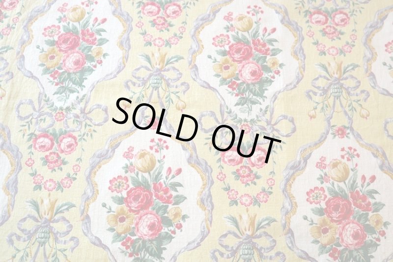 画像1: フランス製　ヴィンテージファブリック　バーククロス (1)