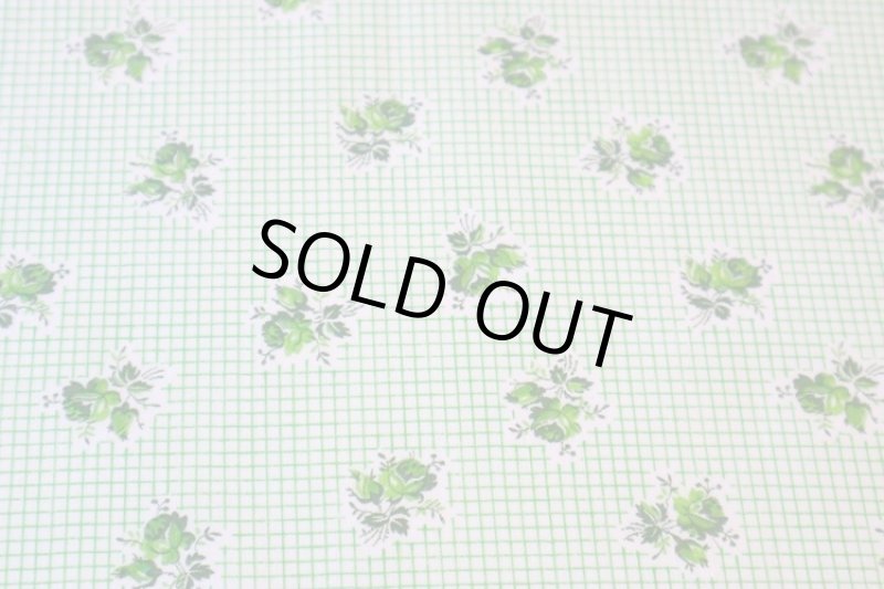 画像1: アメリカ製　ヴィンテージ　ファブリック　フラワー　チェック　ＳＡＬＥ！ (1)