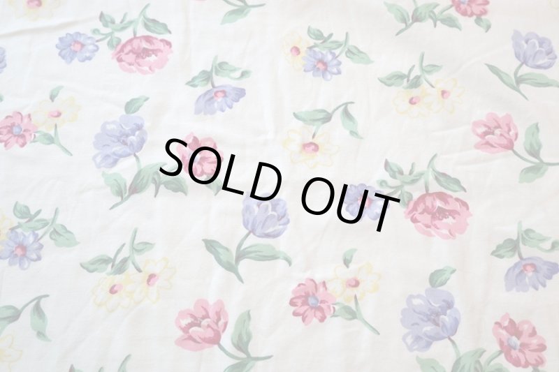 画像1: アメリカ製　ヴィンテージファブリック　フラワー (1)