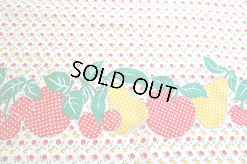 画像1: アメリカ製　ヴィンテージフィードサック　フルーツ　 (1)