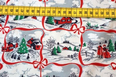 画像2: アメリカ製　ヴィンテージファブリック　クリスマス