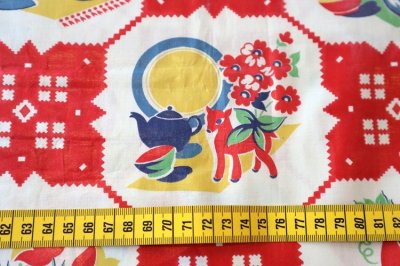 画像1: アメリカ製　ヴィンテージ　ファブリック　チンツ　キッチン