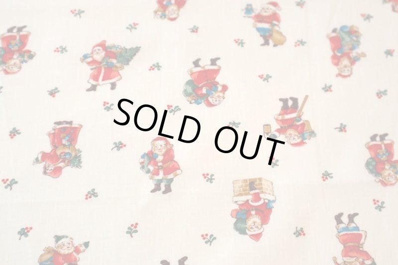 画像1: アメリカ製　ヴィンテージファブリック　サンタクロース (1)