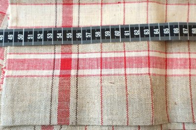 画像1: フランス製　ヴィンテージキッチンリネン　チェック