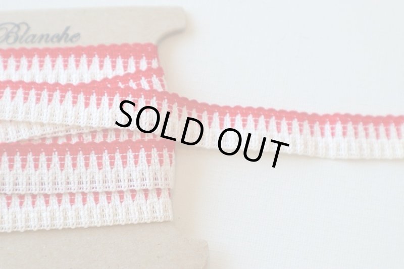 画像1: フランス製ヴィンテージ　ストレッチレース (1)