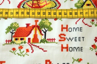 画像1: アメリカ製　ヴィンテージファブリック　Home Sweet Home