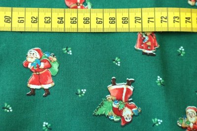 画像2: アメリカ製　ヴィンテージファブリック　クリスマスサンタ