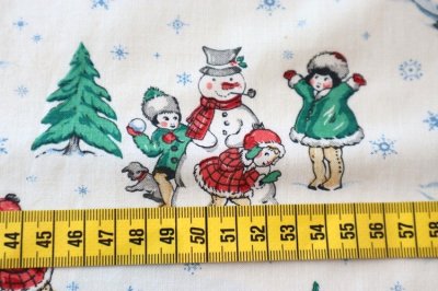 画像1: アメリカ製　ヴィンテージファブリック　クリスマス子供