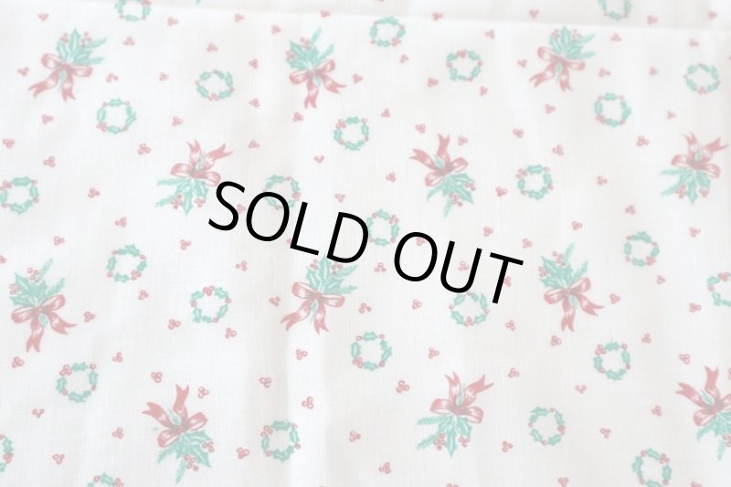 画像1: アメリカ製　ヴィンテージファブリック　クリスマスブーケ (1)