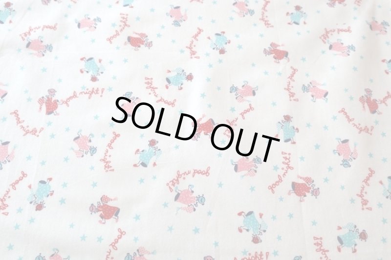 画像1: アメリカ製　ヴィンテージファブリック　コットンフランネル　女の子 (1)