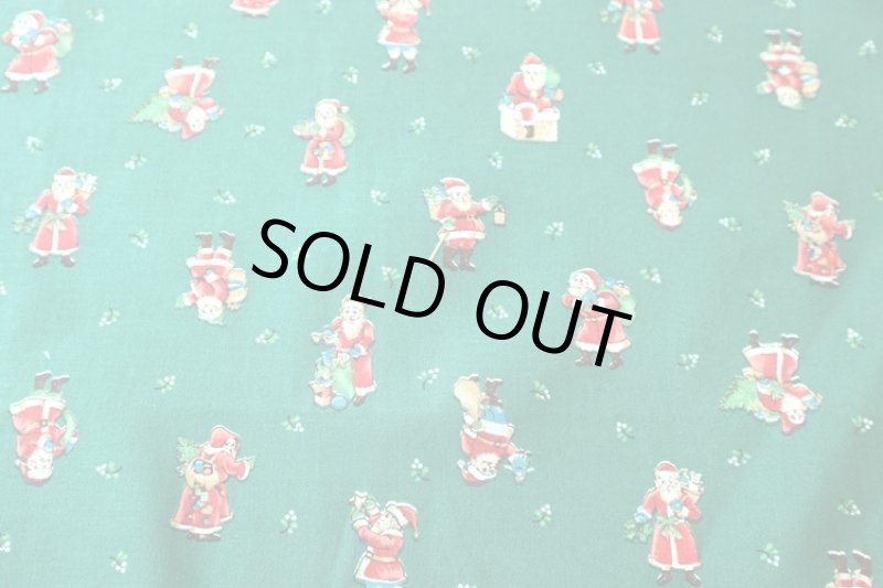 画像1: アメリカ製　ヴィンテージファブリック　クリスマスサンタ (1)