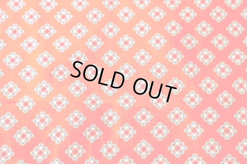 画像1: アメリカ製　ヴィンテージファブリック　オレンジジオメトリック (1)